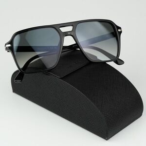 NEW Prada PR20YS 1AB06T Black Grey Unisex Pilot Sunglasses PR 20YS